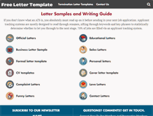 Tablet Screenshot of freelettertemplate.com
